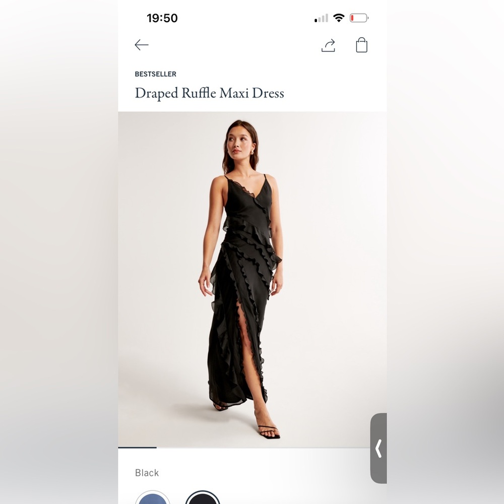Abercrombie Draped Ruffle Maxi Dress